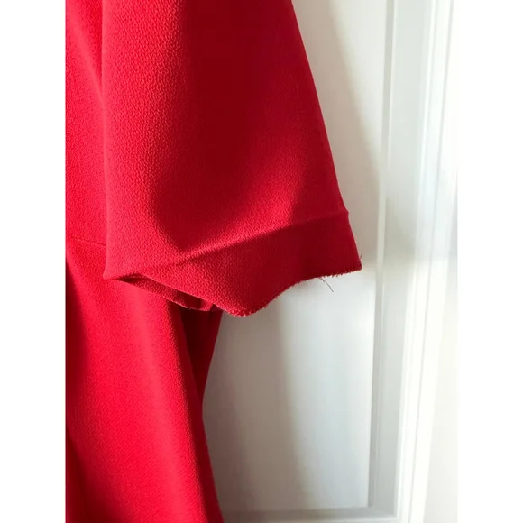 DONNA MORGAN Red Short Sleeve Dress Size 14 - Picture 9 of 9
